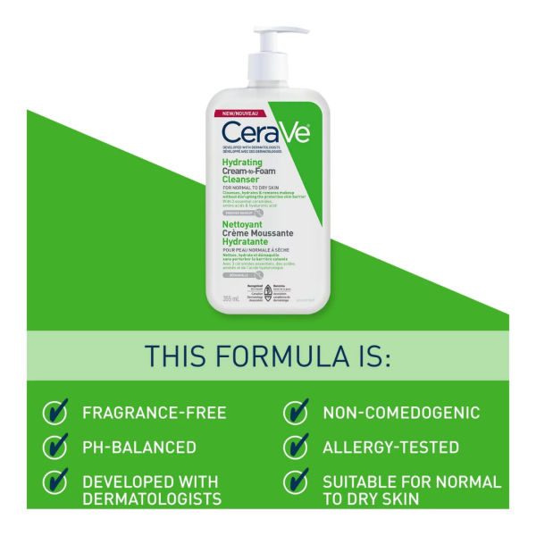 Cerave - Hydrating Cream to Foam Cleanser